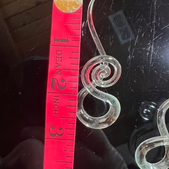 Gauge Earrings. Handmade. Not the same length but fronts are the same. Lucite - Picture 3 of 5